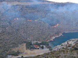 Πύρινη κόλαση στην Κάλυμνο – Η φωτιά καίει ασταμάτητα – Αναμένεται Ειδικό κλιμάκιο της Πυροσβεστικής για τη διερεύνηση των αιτίων (Photo’s & Video)