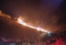 Νύχτα αγωνίας στην Κάλυμνο – Οι φλόγες επιμένουν, όλες οι δυνάμεις σε επιφυλακή